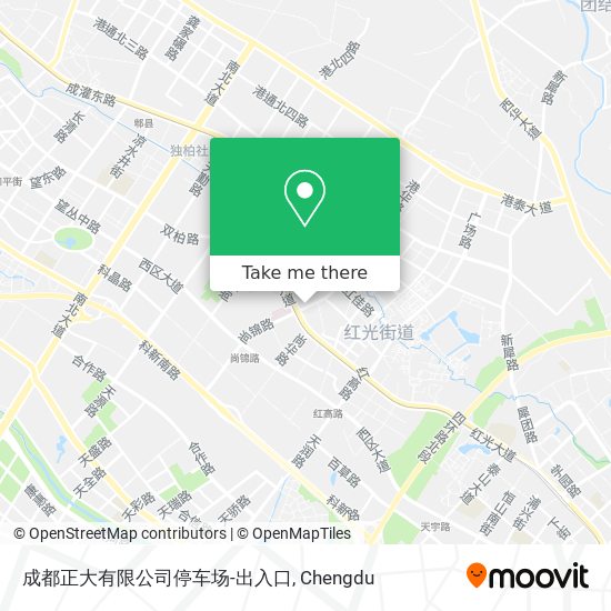 成都正大有限公司停车场-出入口 map