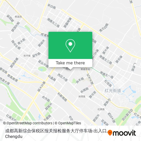 成都高新综合保税区报关报检服务大厅停车场-出入口 map