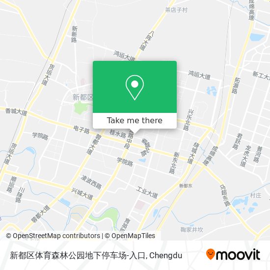 新都区体育森林公园地下停车场-入口 map