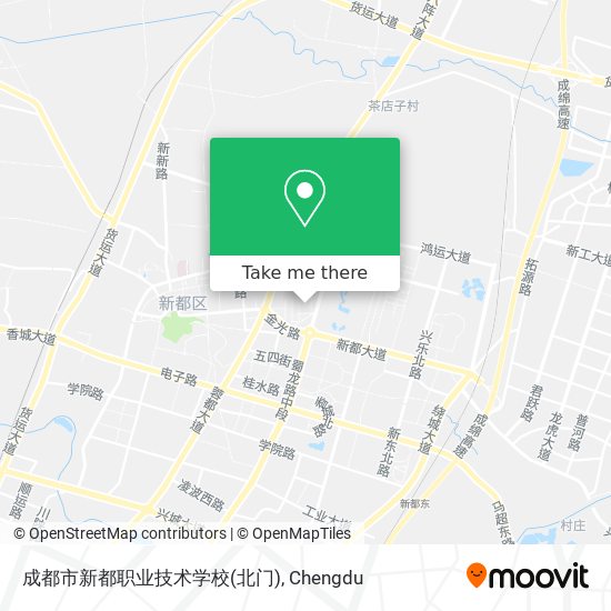 成都市新都职业技术学校(北门) map