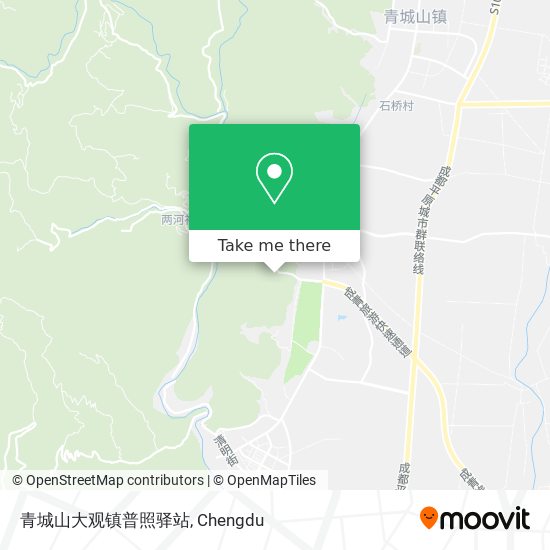 青城山大观镇普照驿站 map