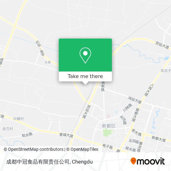 成都中冠食品有限责任公司 map