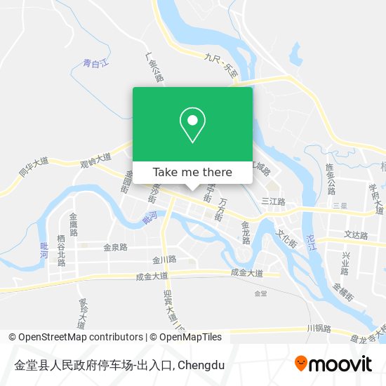 金堂县人民政府停车场-出入口 map
