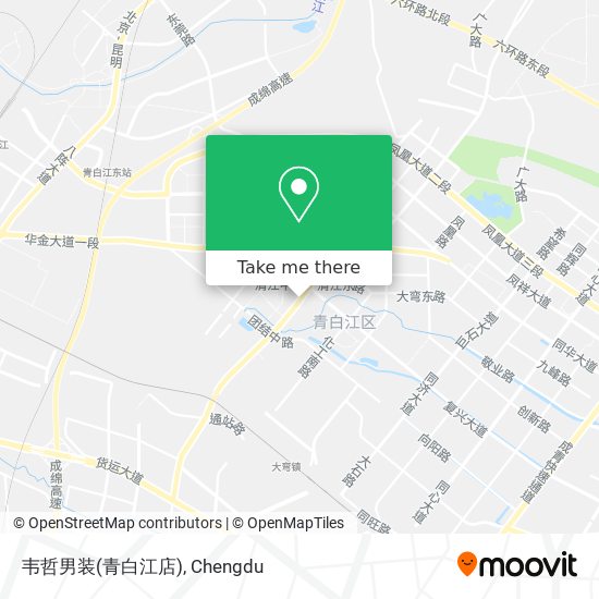 韦哲男装(青白江店) map