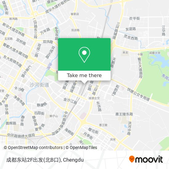 成都东站2F出发(北B口) map