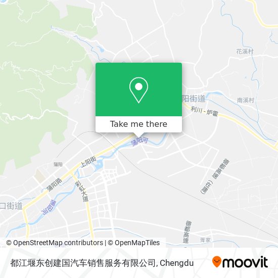 都江堰东创建国汽车销售服务有限公司 map
