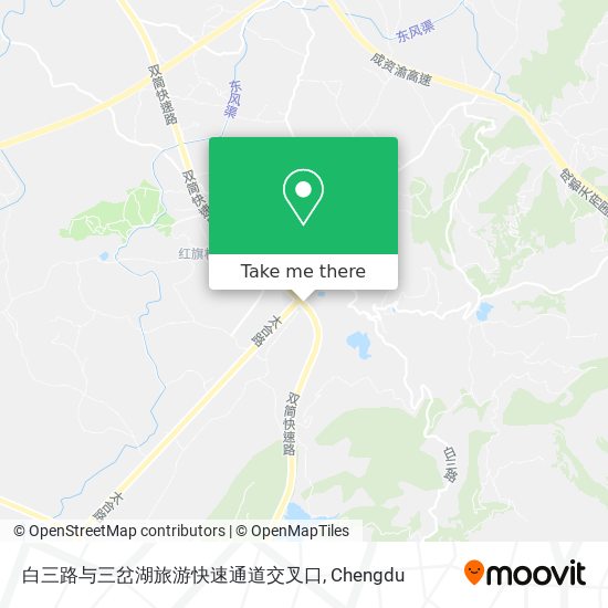 白三路与三岔湖旅游快速通道交叉口 map
