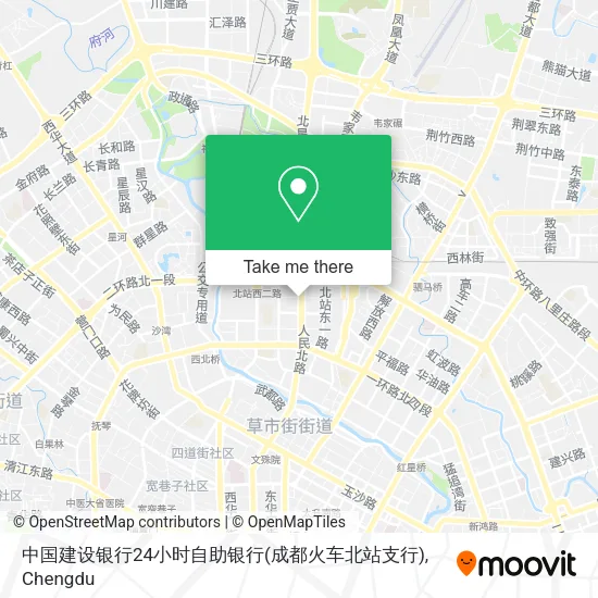 中国建设银行24小时自助银行(成都火车北站支行) map