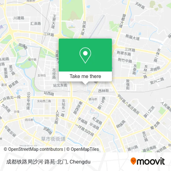 成都铁路局沙河·路苑-北门 map