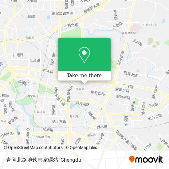 青冈北路地铁韦家碾站 map