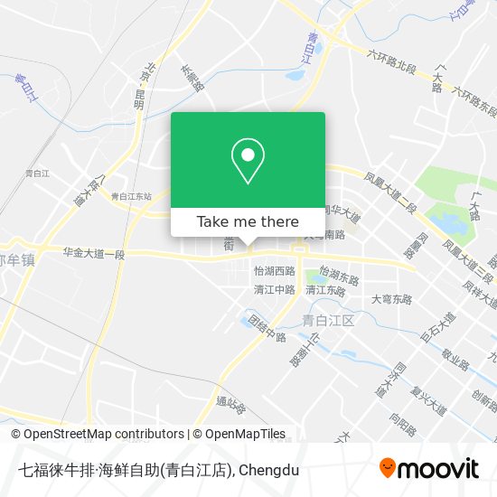 七福徕牛排·海鲜自助(青白江店) map