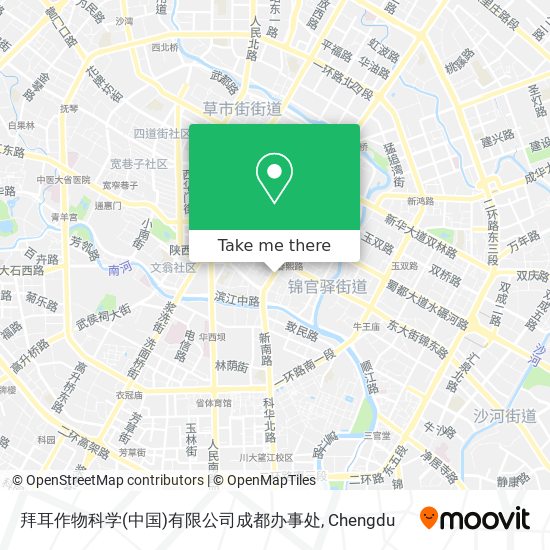 拜耳作物科学(中国)有限公司成都办事处 map