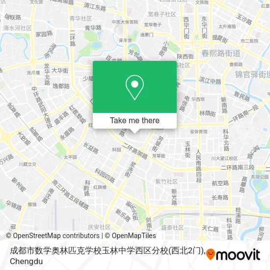 成都市数学奥林匹克学校玉林中学西区分校(西北2门) map