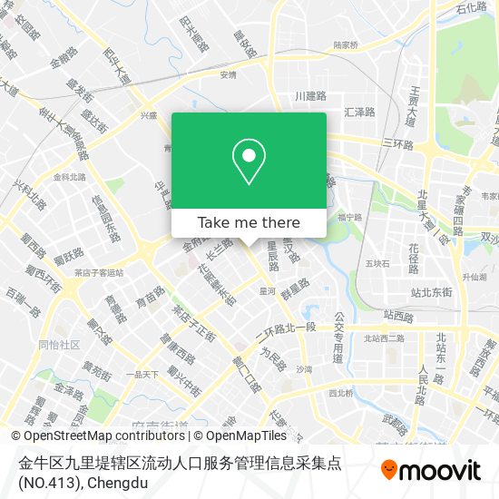 金牛区九里堤辖区流动人口服务管理信息采集点(NO.413) map
