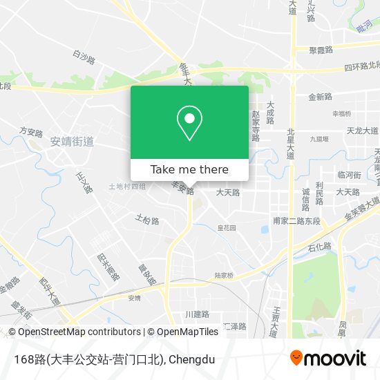 168路(大丰公交站-营门口北) map