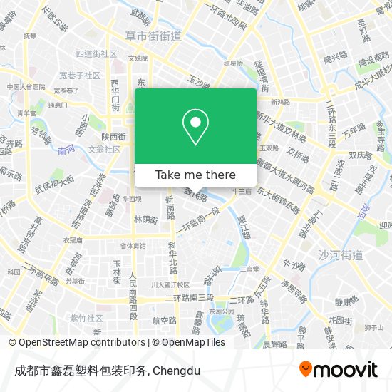 成都市鑫磊塑料包装印务 map