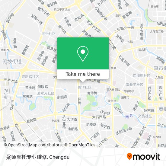 粱师摩托专业维修 map