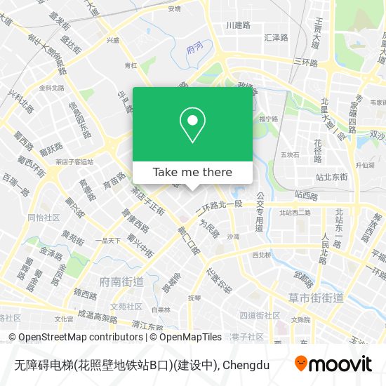 无障碍电梯(花照壁地铁站B口)(建设中) map