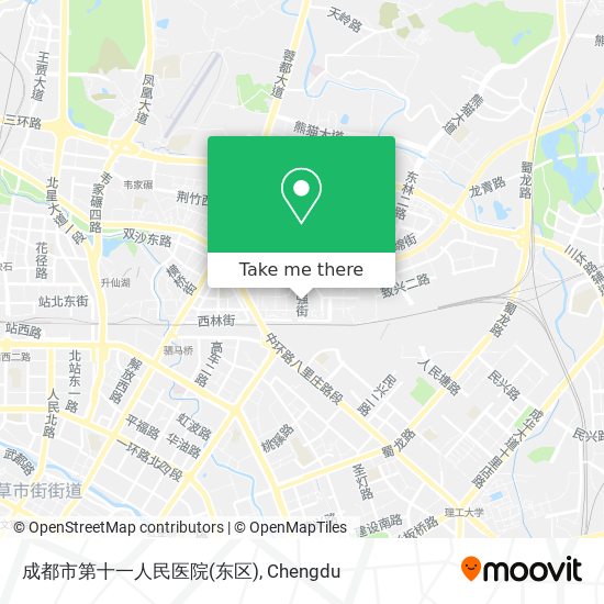 成都市第十一人民医院(东区) map