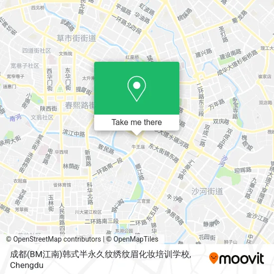成都(BM江南)韩式半永久纹绣纹眉化妆培训学校 map