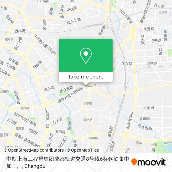 中铁上海工程局集团成都轨道交通8号线6标钢筋集中加工厂 map