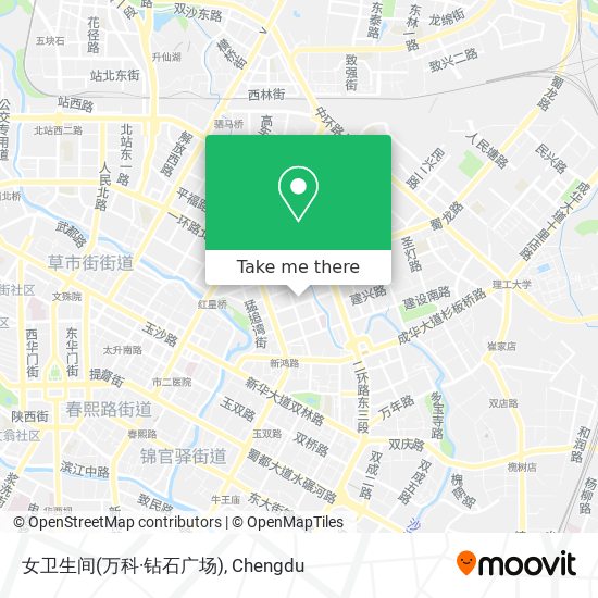 女卫生间(万科·钻石广场) map