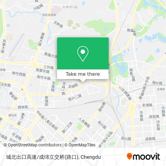 城北出口高速/成绵立交桥(路口) map