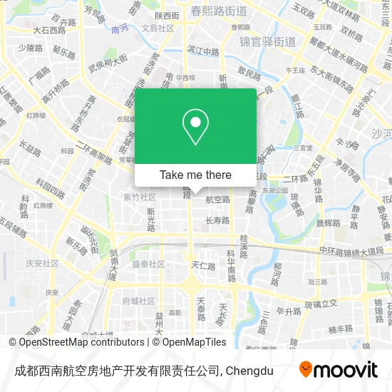 成都西南航空房地产开发有限责任公司 map