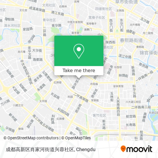 成都高新区肖家河街道兴蓉社区 map