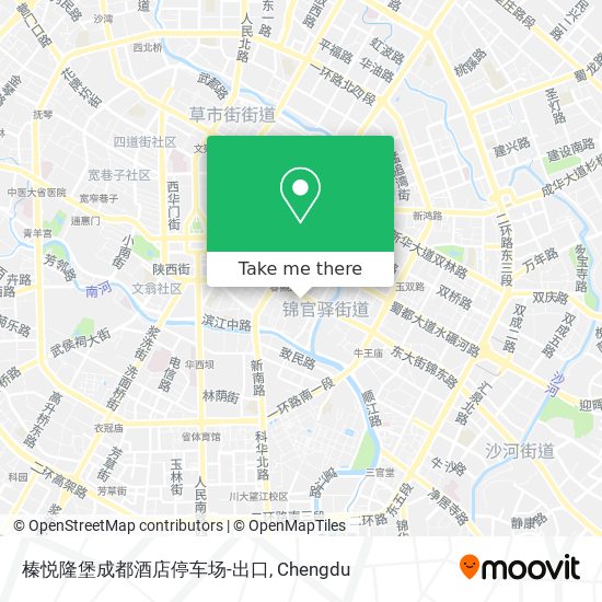 榛悦隆堡成都酒店停车场-出口 map