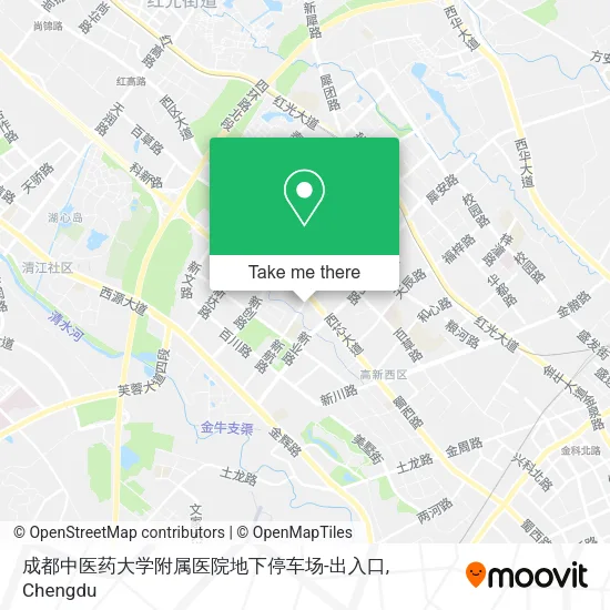 成都中医药大学附属医院地下停车场-出入口 map