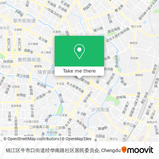 锦江区牛市口街道经华南路社区居民委员会 map