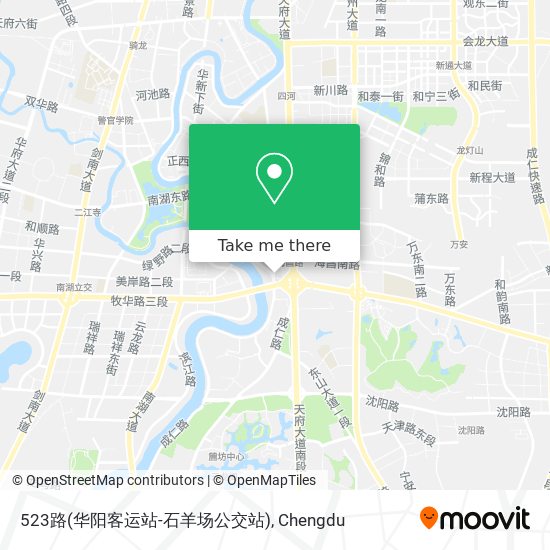 523路(华阳客运站-石羊场公交站) map
