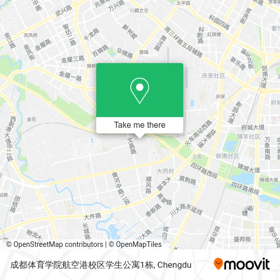 成都体育学院航空港校区学生公寓1栋 map
