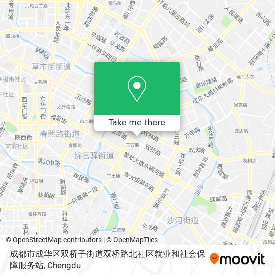 成都市成华区双桥子街道双桥路北社区就业和社会保障服务站 map