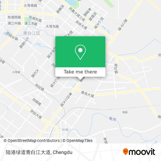 陆港绿道青白江大道 map