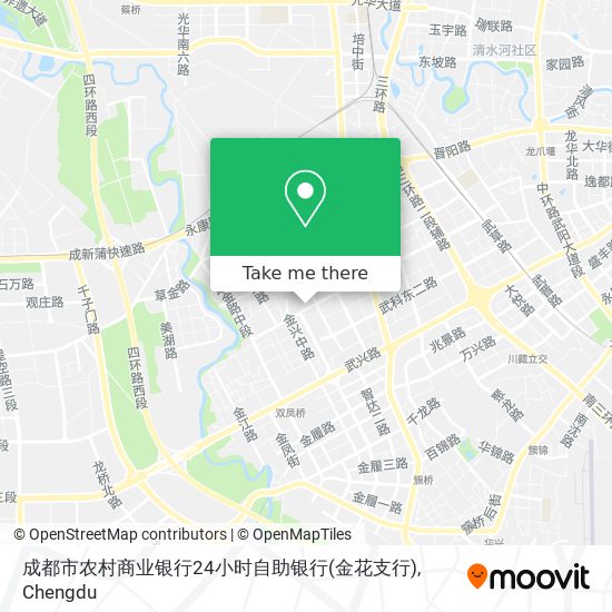 成都市农村商业银行24小时自助银行(金花支行) map