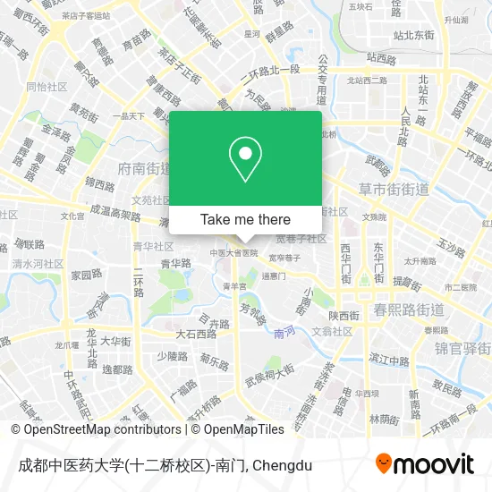 成都中医药大学(十二桥校区)-南门 map