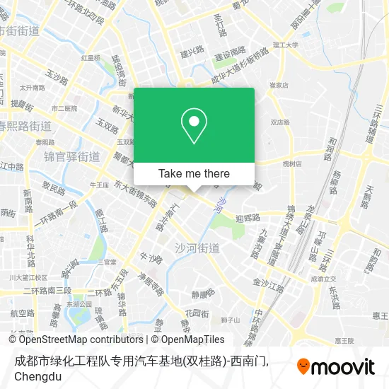 成都市绿化工程队专用汽车基地(双桂路)-西南门 map