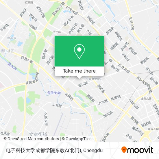 电子科技大学成都学院东教A(北门) map
