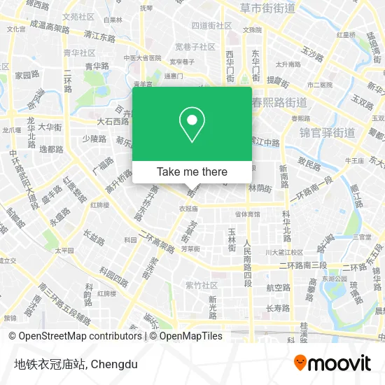 地铁衣冠庙站 map