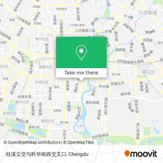 桂溪立交与科华南路交叉口 map