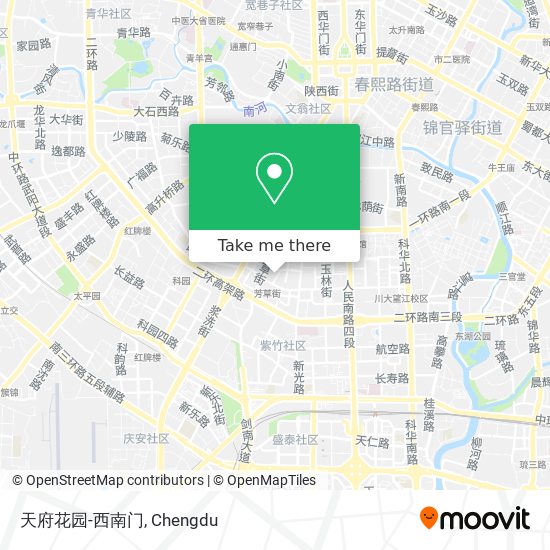 天府花园-西南门 map