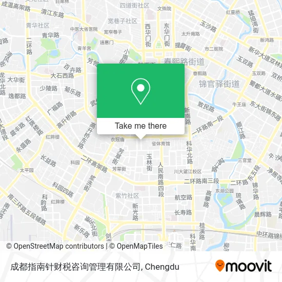 成都指南针财税咨询管理有限公司 map