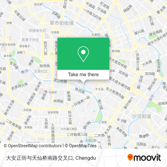 大安正街与天仙桥南路交叉口 map