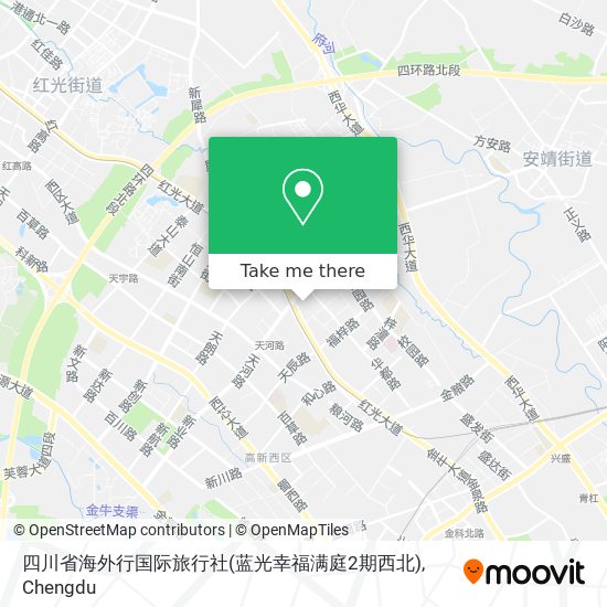 四川省海外行国际旅行社(蓝光幸福满庭2期西北) map