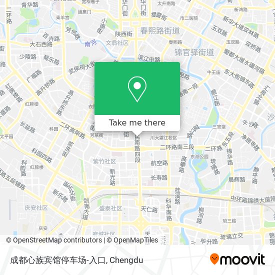 成都心族宾馆停车场-入口 map