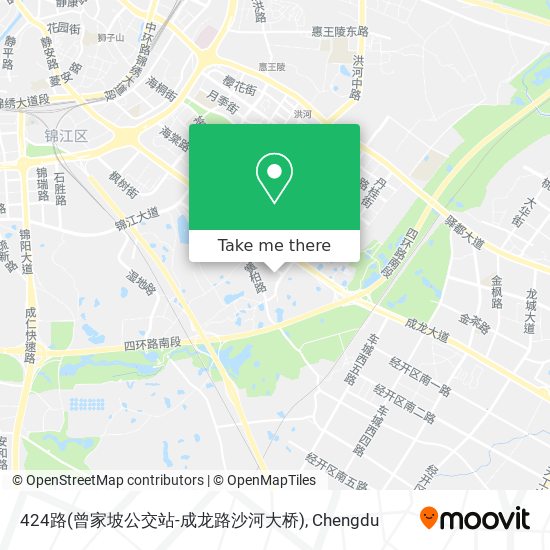 424路(曾家坡公交站-成龙路沙河大桥) map