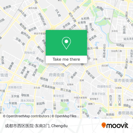 成都市西区医院-东南2门 map