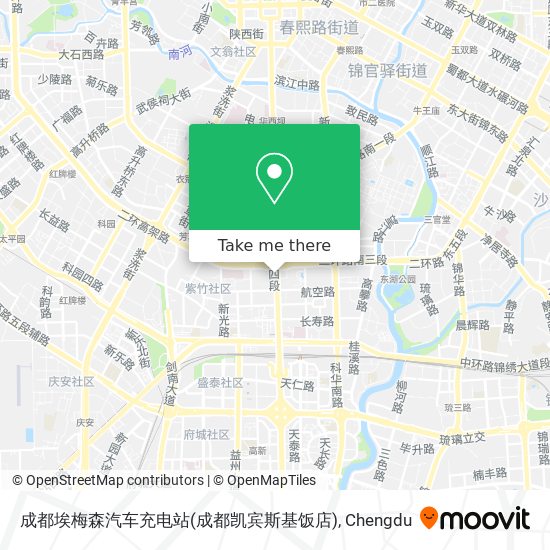 成都埃梅森汽车充电站(成都凯宾斯基饭店) map